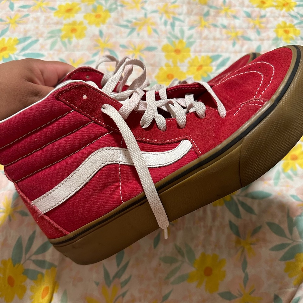 Hello! I’m selling my slightly used red vans.